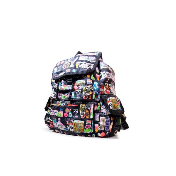 Lesportsac Backpack X Large Cosmetic Beauty Voyager backpack RARE main image 11